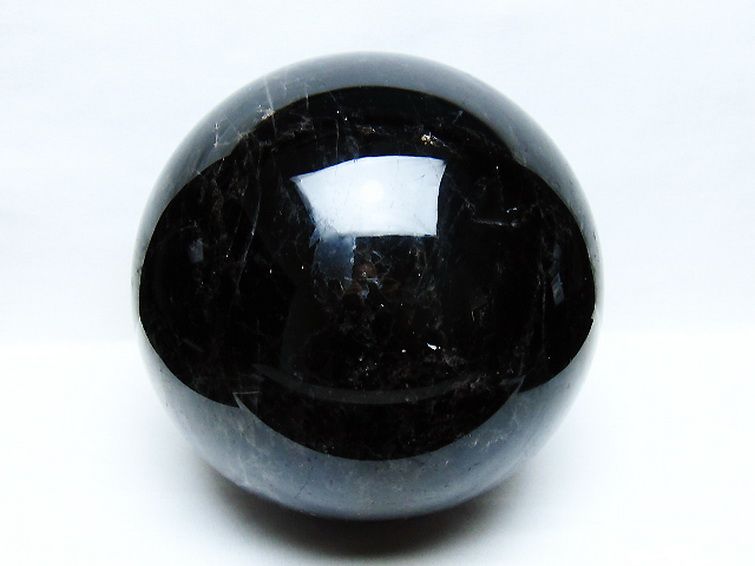 10.7Kg モリオン 純天然 黒水晶 丸玉 200mm [t572-11731] 1枚目