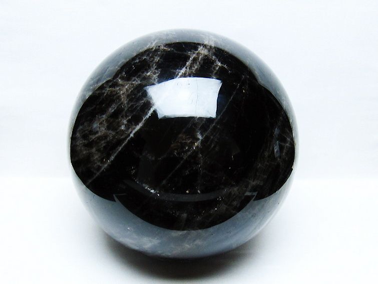 13.5Kg モリオン 純天然 黒水晶 丸玉 215mm [t572-11732] 1枚目