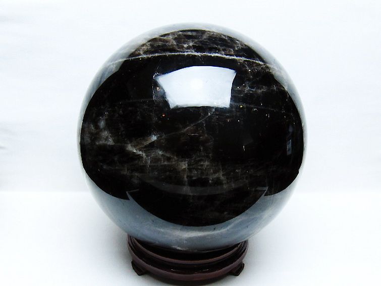13.5Kg モリオン 純天然 黒水晶 丸玉 215mm [t572-11732] 3枚目