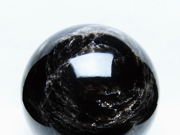 10.8Kg モリオン 純天然 黒水晶 丸玉 200mm [t572-11735] 2枚目