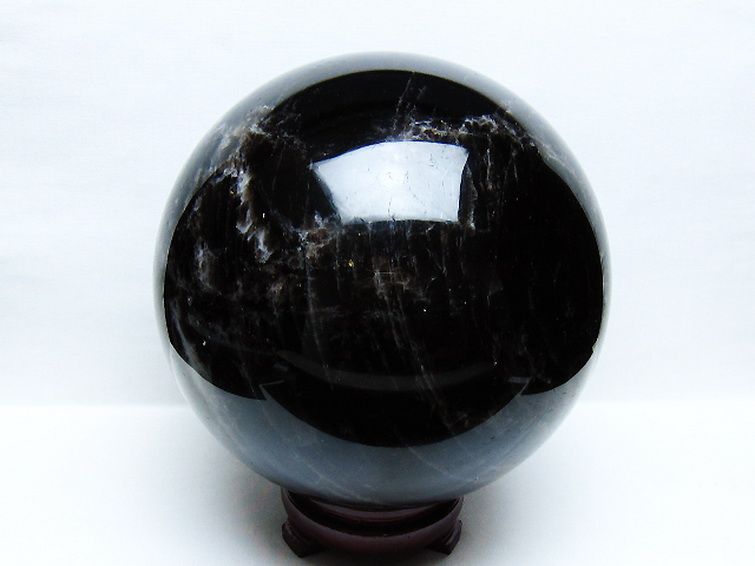 10.8Kg モリオン 純天然 黒水晶 丸玉 200mm [t572-11735] 3枚目