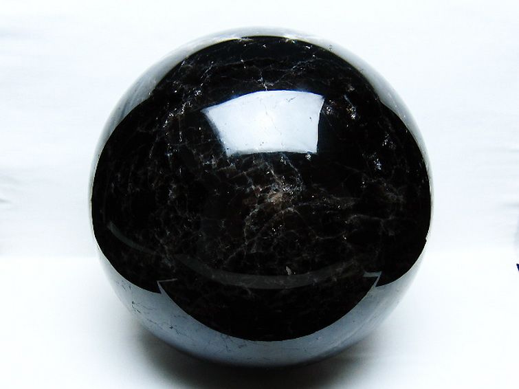 20.9Kg モリオン 純天然 黒水晶 丸玉 250mm [t572-11736] 1枚目