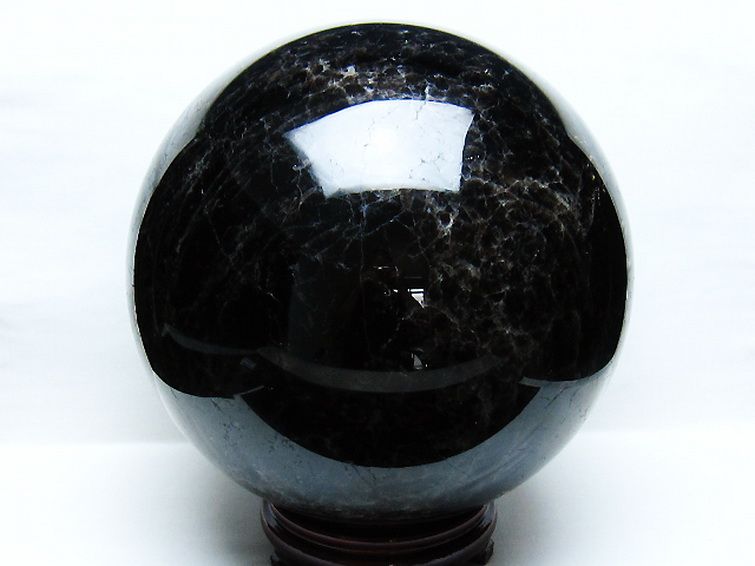 20.9Kg モリオン 純天然 黒水晶 丸玉 250mm [t572-11736] 3枚目