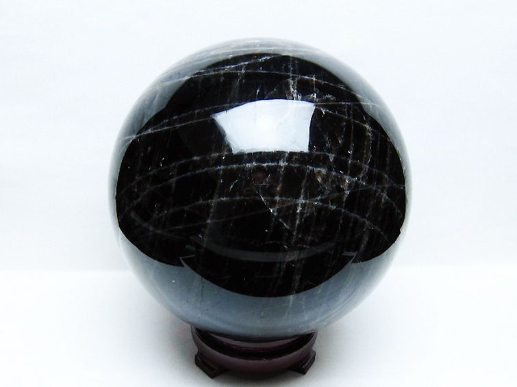 9.3Kg モリオン 純天然 黒水晶 丸玉 190mm [t572-11738] 3枚目