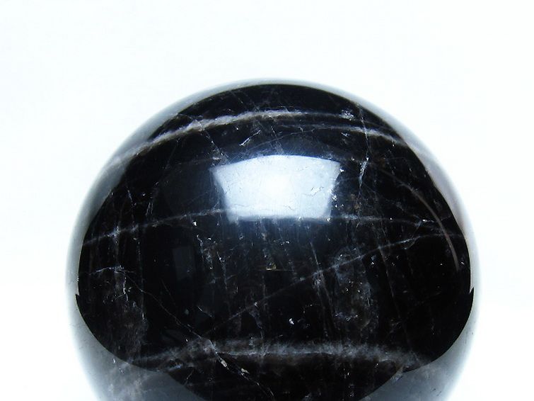 3.1Kg モリオン 純天然 黒水晶 丸玉 135mm [t572-11787] 2枚目
