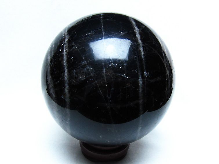 3.1Kg モリオン 純天然 黒水晶 丸玉 135mm [t572-11787] 3枚目