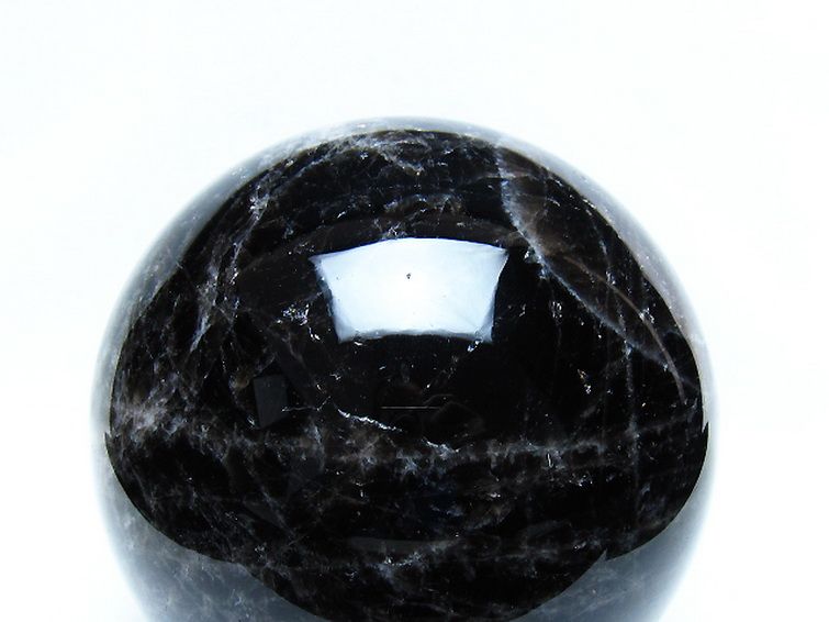 2.6Kg モリオン 純天然 黒水晶 丸玉 127mm [t572-11788] 2枚目