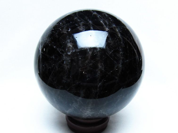 2.6Kg モリオン 純天然 黒水晶 丸玉 127mm [t572-11788] 3枚目