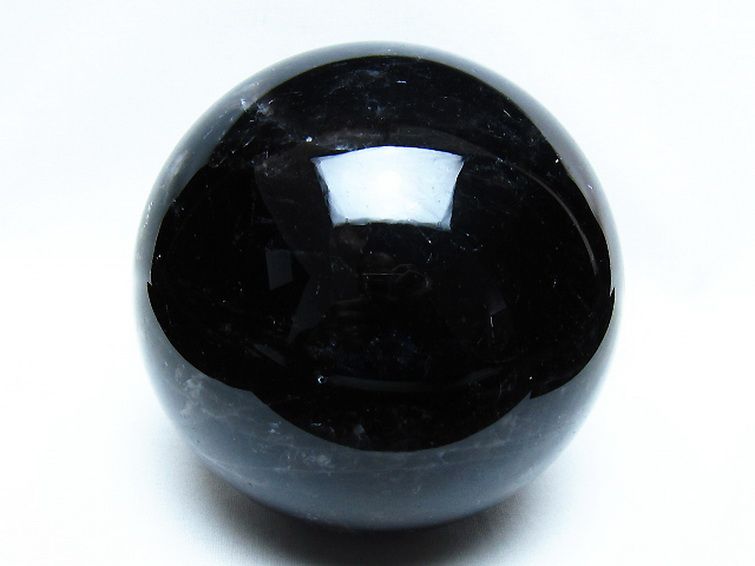 2.6Kg モリオン 純天然 黒水晶 丸玉 127mm [t572-11790] 1枚目