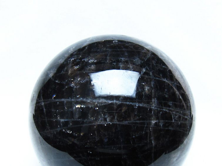 2.2Kg モリオン 純天然 黒水晶 丸玉 120mm [t572-11796] 2枚目