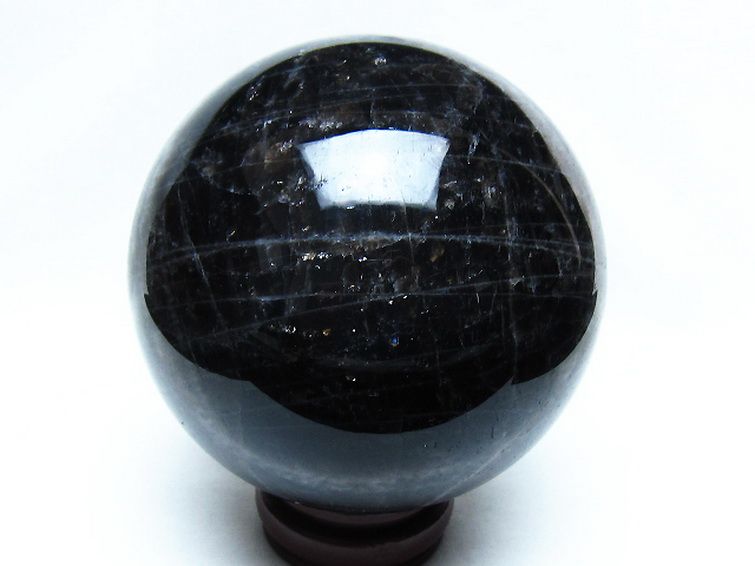 2.2Kg モリオン 純天然 黒水晶 丸玉 120mm [t572-11796] 3枚目