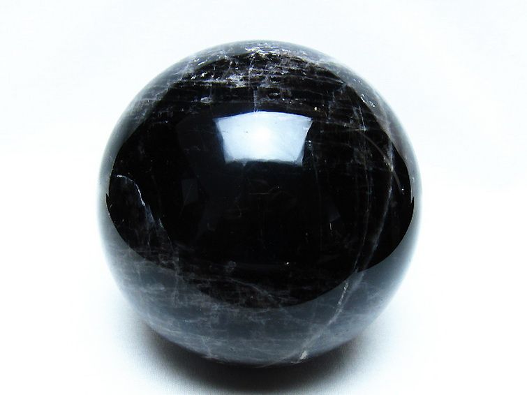 1.9Kg モリオン 純天然 黒水晶 丸玉 115mm [t572-11800] 1枚目
