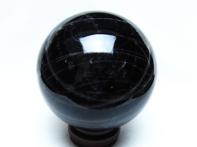 1.8Kg モリオン 純天然 黒水晶 丸玉 115mm [t572-11806] 3枚目