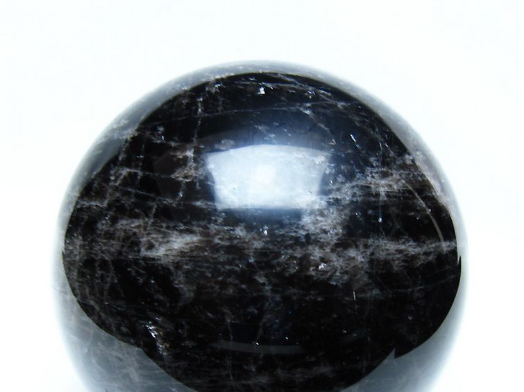 1.8Kg モリオン 純天然 黒水晶 丸玉 113mm [t572-11808] 2枚目