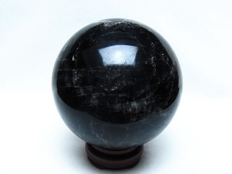 1.7Kg モリオン 純天然 黒水晶 丸玉 113mm [t572-11811] 3枚目