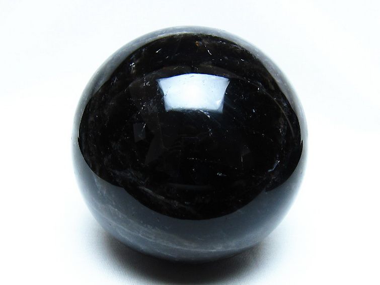1.6Kg モリオン 純天然 黒水晶 丸玉 110mm [t572-11816] 1枚目