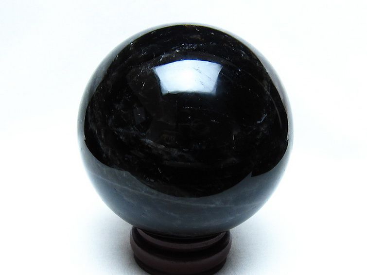 1.6Kg モリオン 純天然 黒水晶 丸玉 110mm [t572-11816] 3枚目