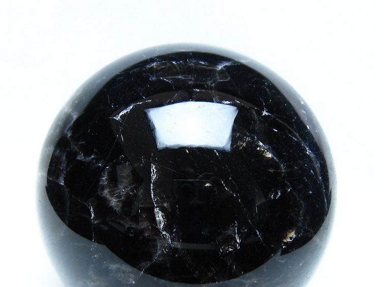 1.6Kg モリオン 純天然 黒水晶 丸玉 110mm [t572-11817] 2枚目