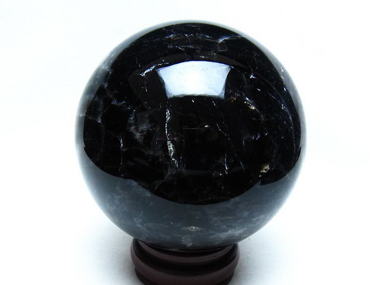 1.6Kg モリオン 純天然 黒水晶 丸玉 110mm [t572-11817] 3枚目