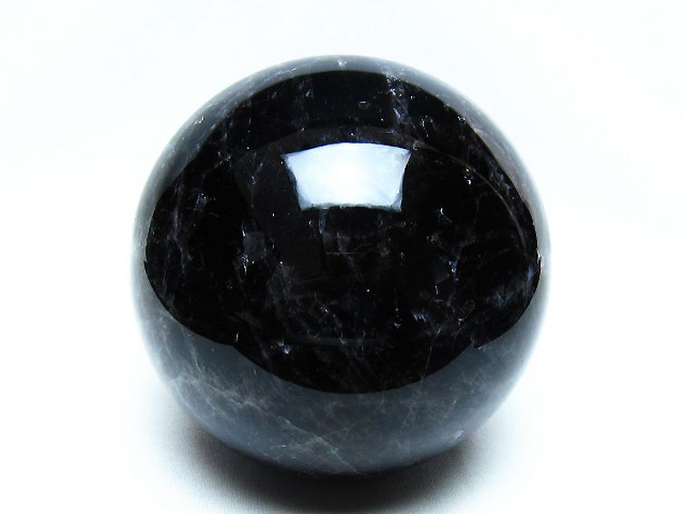 1.6Kg モリオン 純天然 黒水晶 丸玉 110mm [t572-11820] 1枚目