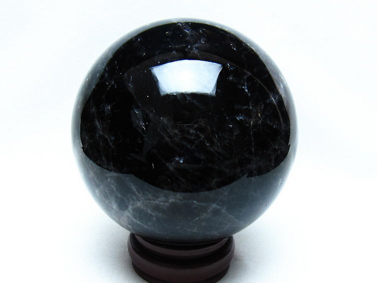 1.6Kg モリオン 純天然 黒水晶 丸玉 110mm [t572-11820] 3枚目