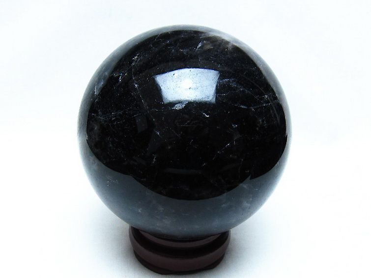 1.5Kg モリオン 純天然 黒水晶 丸玉 107mm [t572-11827] 3枚目