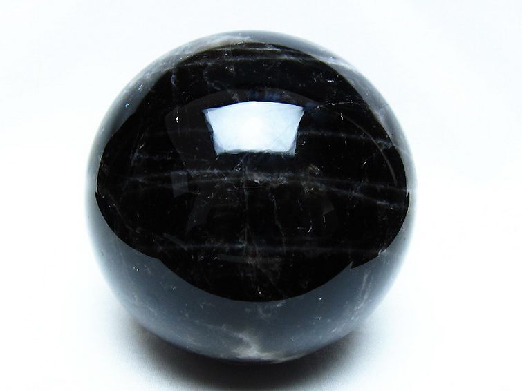 1.8Kg モリオン 純天然 黒水晶 丸玉 113mm [t572-11833] 1枚目