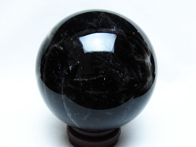 1.8Kg モリオン 純天然 黒水晶 丸玉 113mm [t572-11833] 3枚目