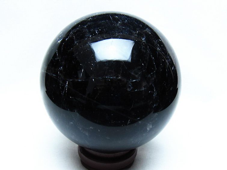 2.1Kg モリオン 純天然 黒水晶 丸玉 120mm [t572-11843] 3枚目