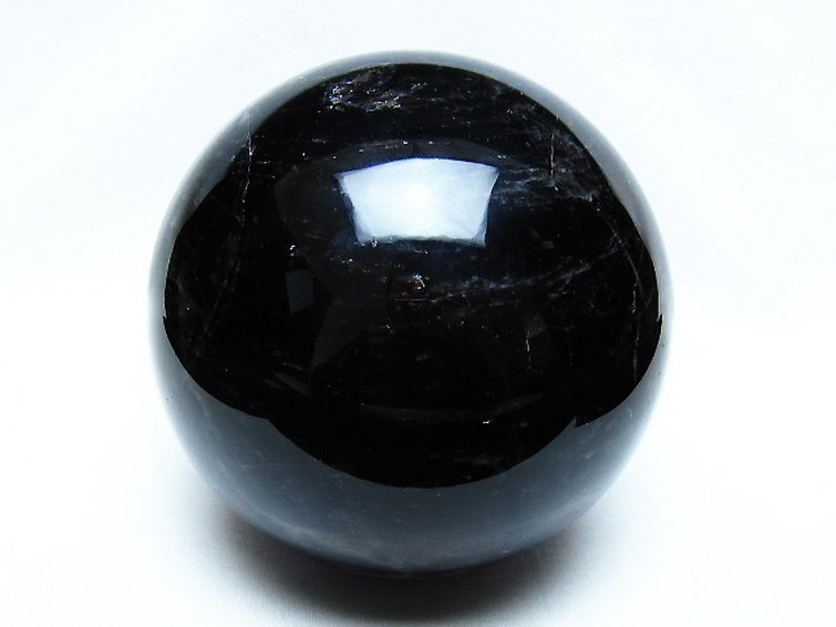 2.7Kg モリオン 純天然 黒水晶 丸玉 130mm [t572-11846] 1枚目
