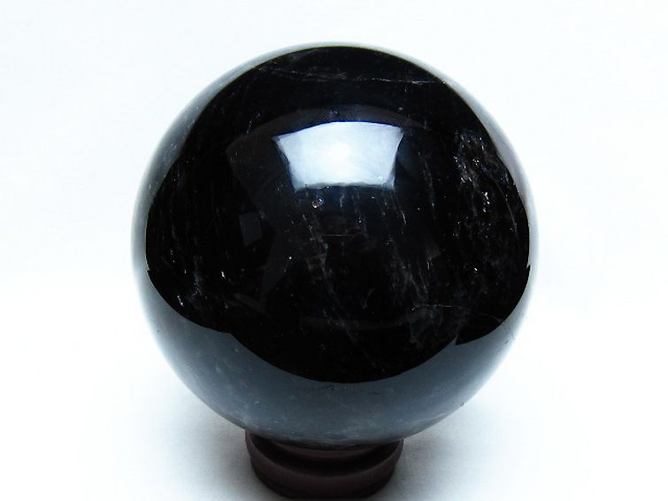 2.7Kg モリオン 純天然 黒水晶 丸玉 130mm [t572-11846] 3枚目