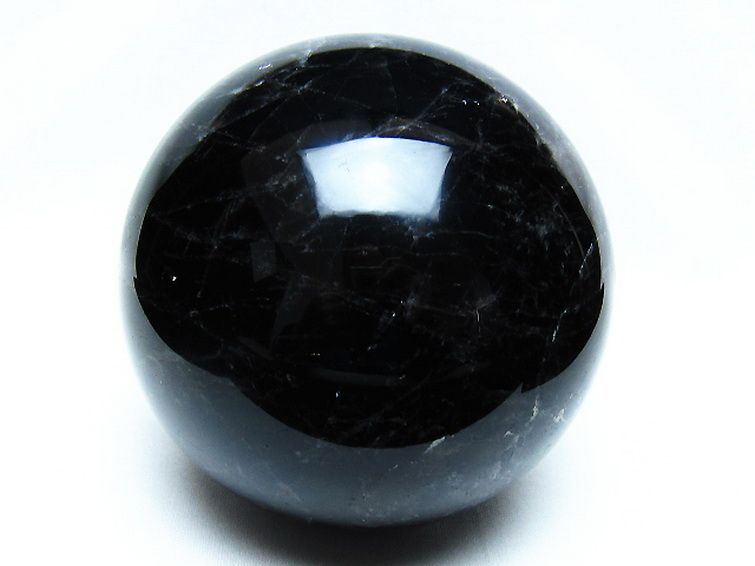 2.5Kg モリオン 純天然 黒水晶 丸玉 125mm [t572-11849] 1枚目