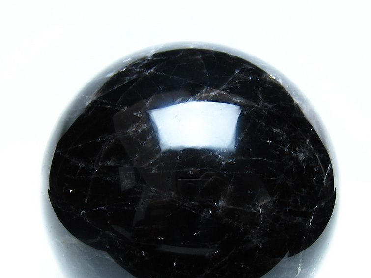2.5Kg モリオン 純天然 黒水晶 丸玉 125mm [t572-11849] 2枚目