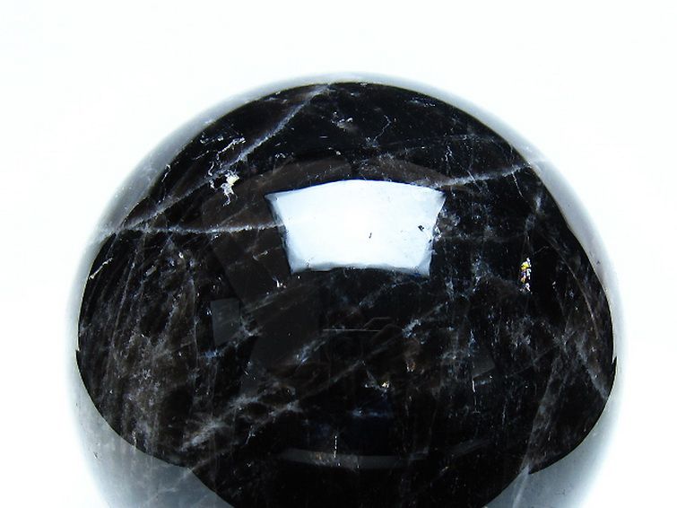 2.8Kg モリオン 純天然 黒水晶 丸玉 130mm [t572-11851] 2枚目