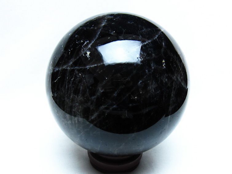 2.8Kg モリオン 純天然 黒水晶 丸玉 130mm [t572-11851] 3枚目