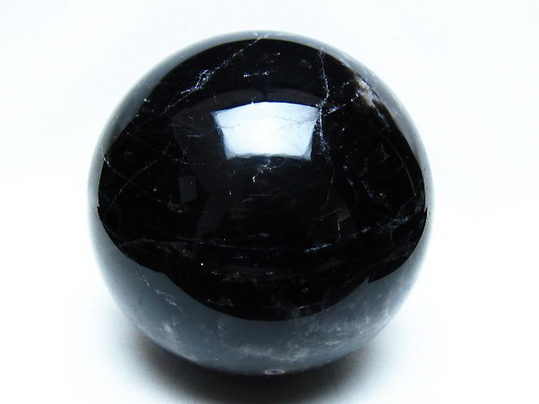 2.9Kg モリオン 純天然 黒水晶 丸玉 130mm [t572-11852] 1枚目