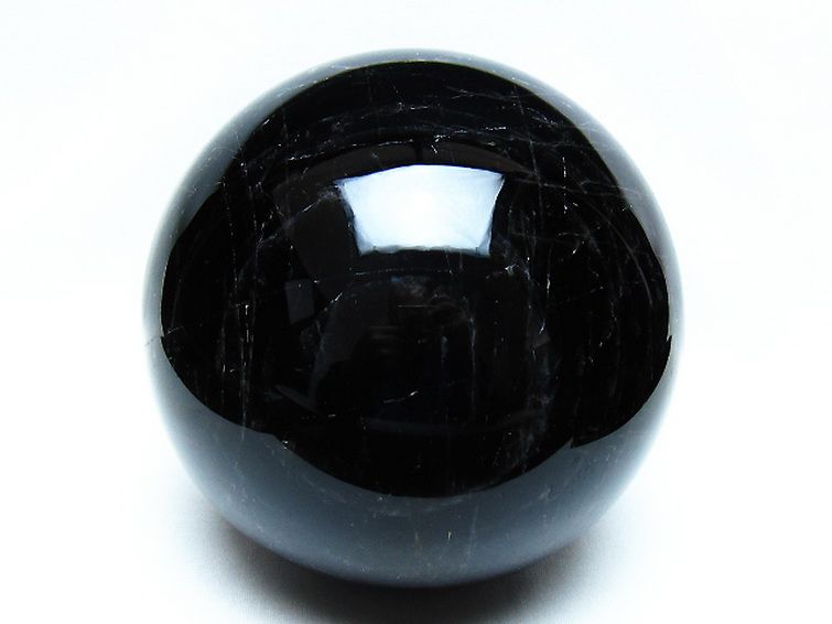 3.6Kg モリオン 純天然 黒水晶 丸玉 140mm [t572-11855] 1枚目