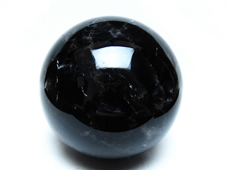 2.1Kg モリオン 純天然 黒水晶 丸玉 120mm [t572-11860] 1枚目
