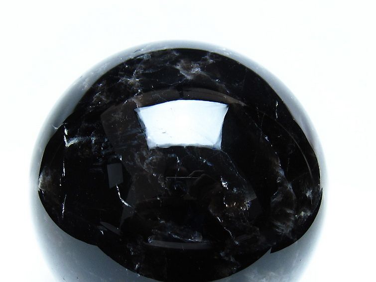 2.1Kg モリオン 純天然 黒水晶 丸玉 120mm [t572-11860] 2枚目