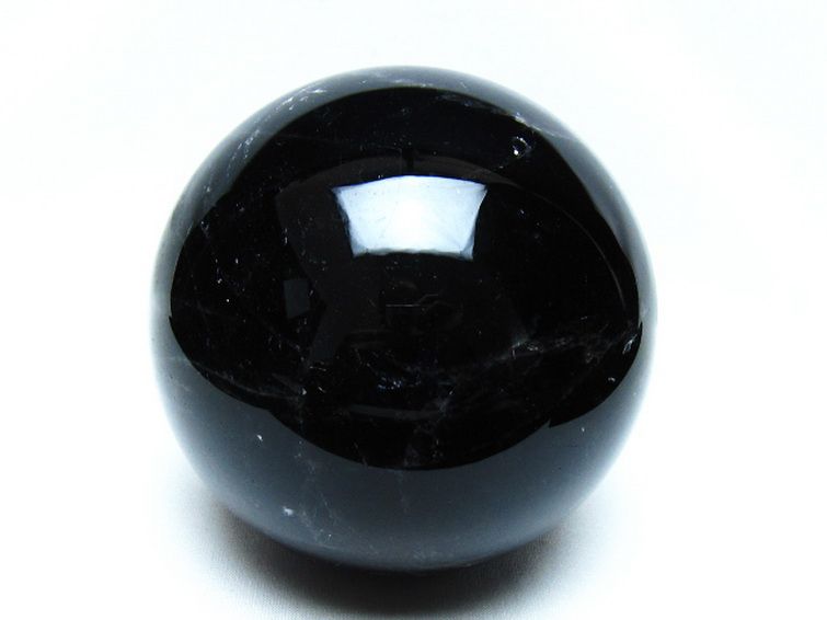 1.7Kg モリオン 純天然 黒水晶 丸玉 113mm [t572-11862] 1枚目