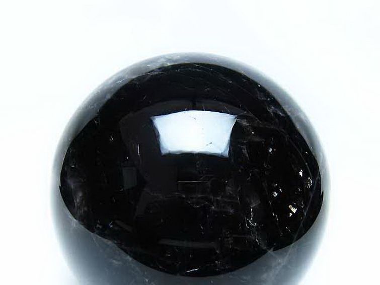 1.5Kg モリオン 純天然 黒水晶 丸玉 107mm [t572-11867] 2枚目