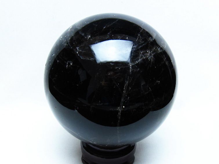 4Kg モリオン 純天然 黒水晶 丸玉 150mm [t572-11871] 3枚目