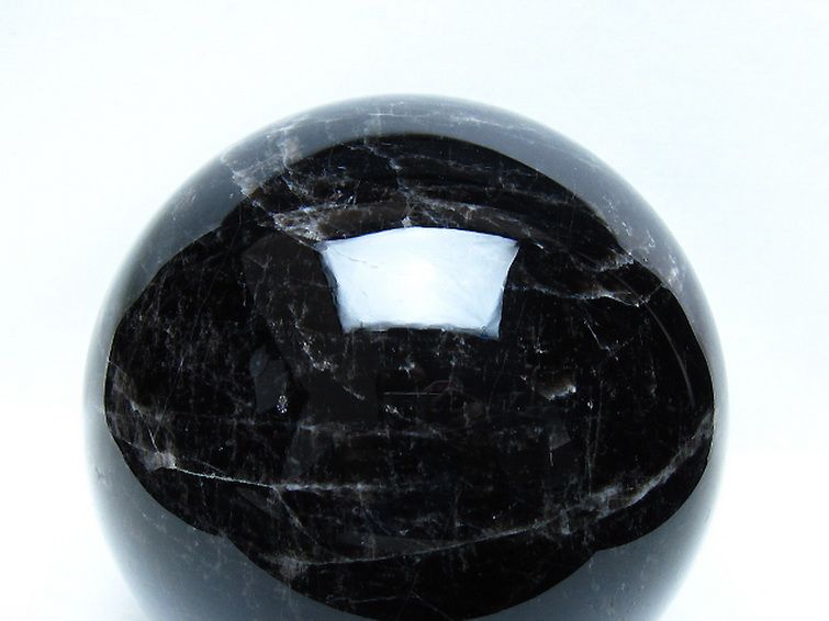 3.7Kg モリオン 純天然 黒水晶 丸玉 145mm [t572-11873] 2枚目
