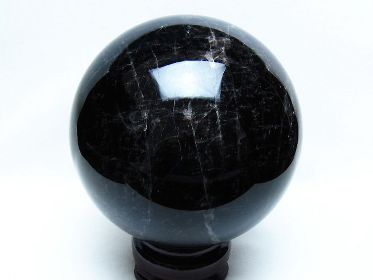 3.7Kg モリオン 純天然 黒水晶 丸玉 145mm [t572-11873] 3枚目