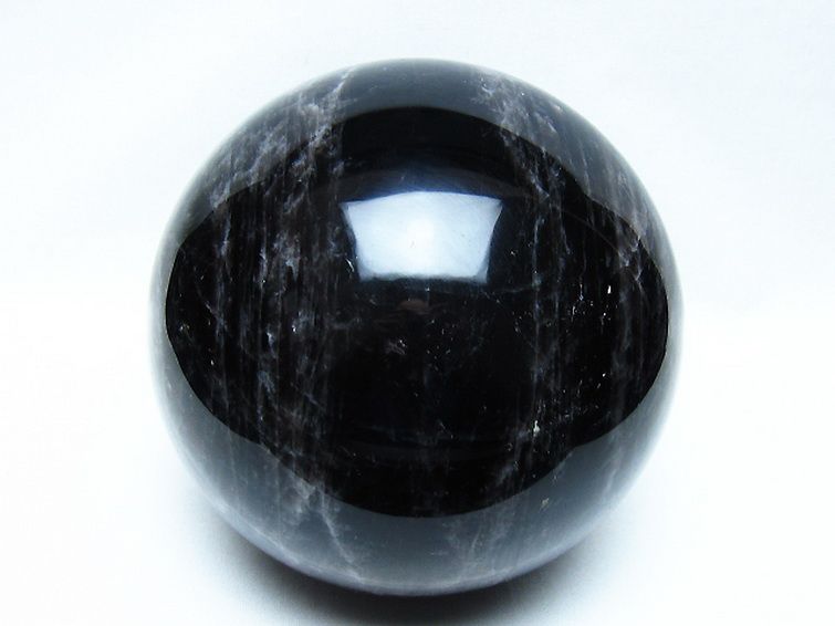 3.8Kg モリオン 純天然 黒水晶 丸玉 145mm [t572-11877] 1枚目