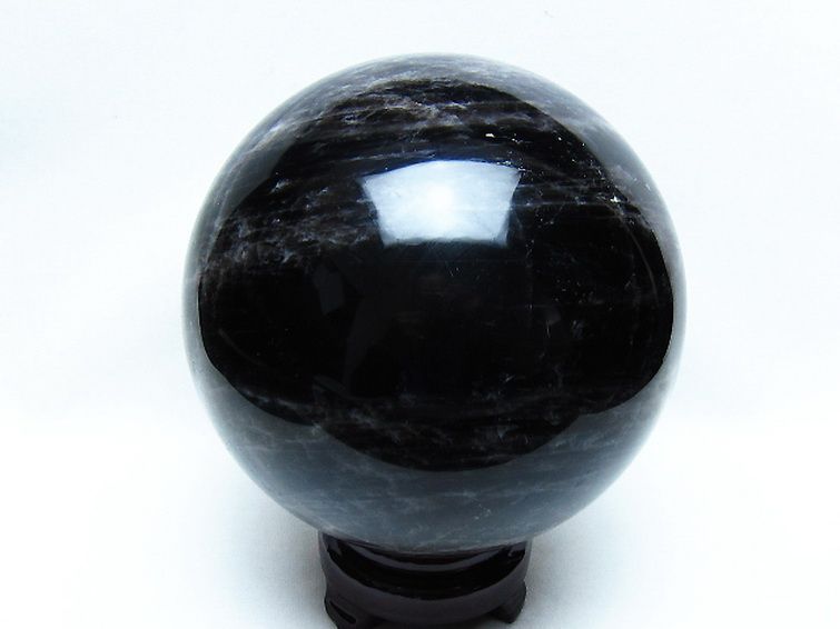 3.8Kg モリオン 純天然 黒水晶 丸玉 145mm [t572-11877] 3枚目