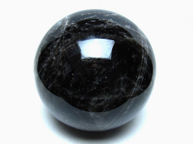 4.9Kg モリオン 純天然 黒水晶 丸玉 157mm [t572-11891] 1枚目
