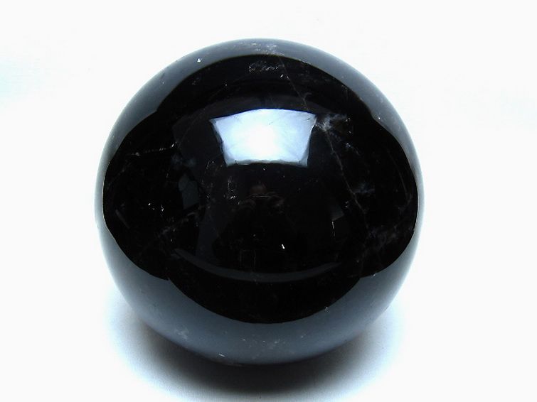 7.9Kg モリオン 純天然 黒水晶 丸玉 185mm [t572-11901] 1枚目
