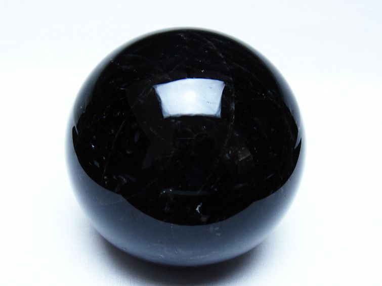 1Kg モリオン 純天然 黒水晶 丸玉 89mm [t572-11937] 1枚目