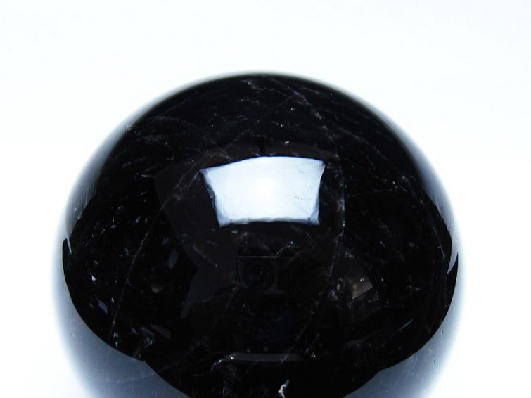 1Kg モリオン 純天然 黒水晶 丸玉 89mm [t572-11937] 2枚目